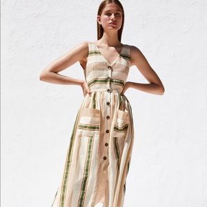 Zara Striped Rustic Summer Dress